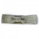 Crochet Turban Headband In Light Grey / Gray