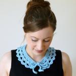 Crochet Collar - Pale Blue